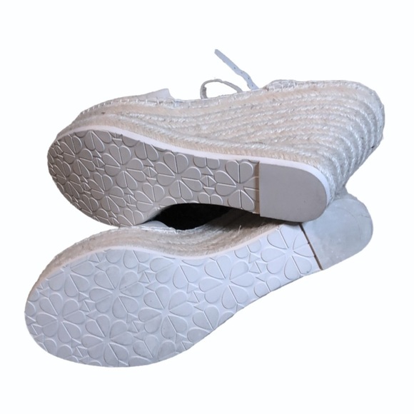 Kate Spade - White Frenchy Ankle Strap Espadrille Wedges - Picture 5 of 8